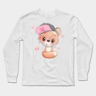 Cute Cartoon Fox Long Sleeve T-Shirt